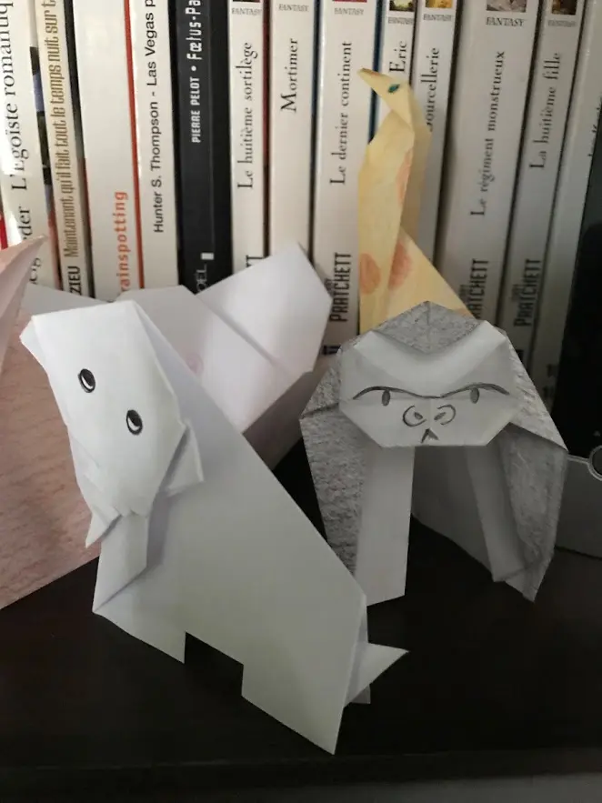 animaux en papier
