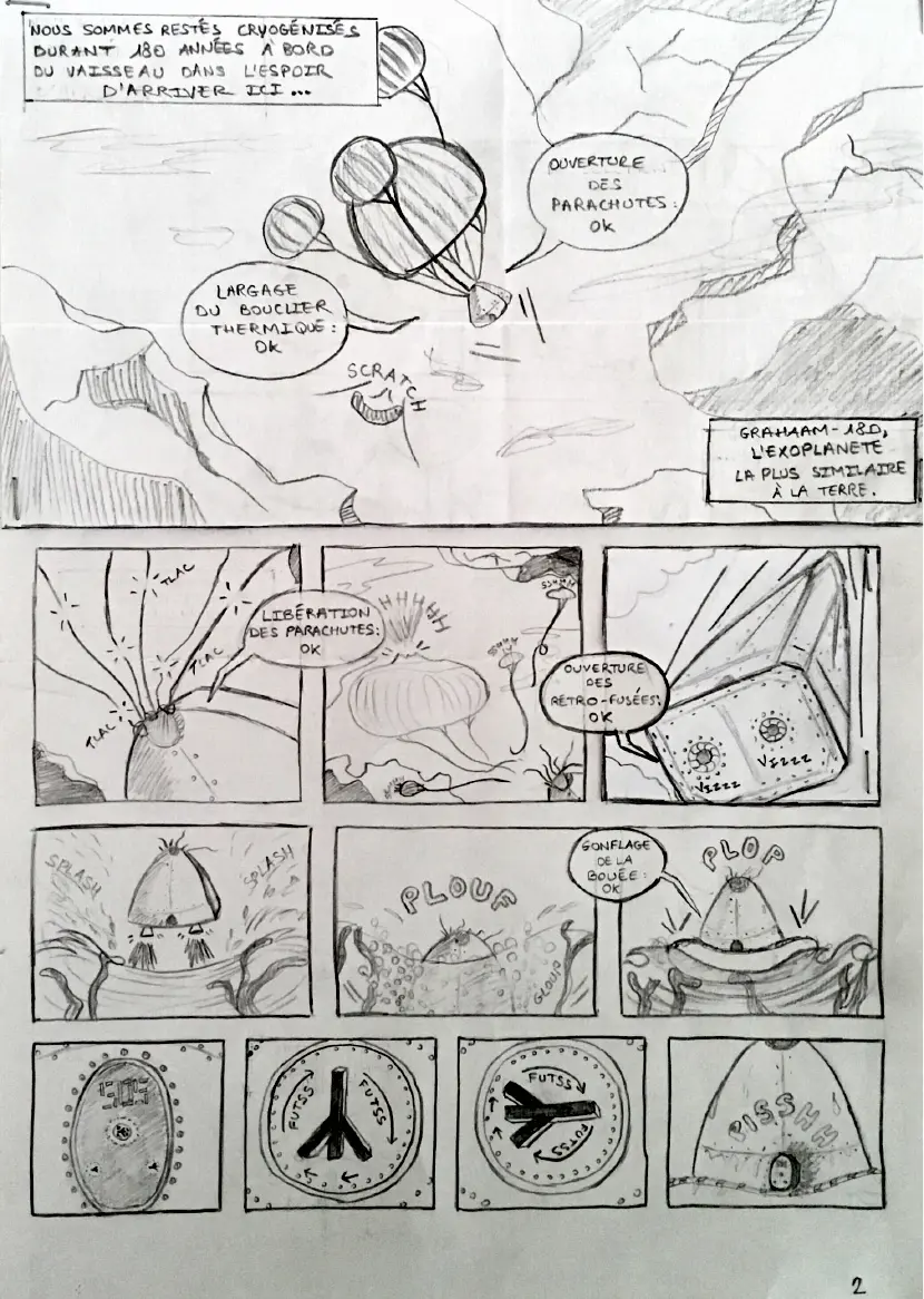 Brouillon de la planche 2.