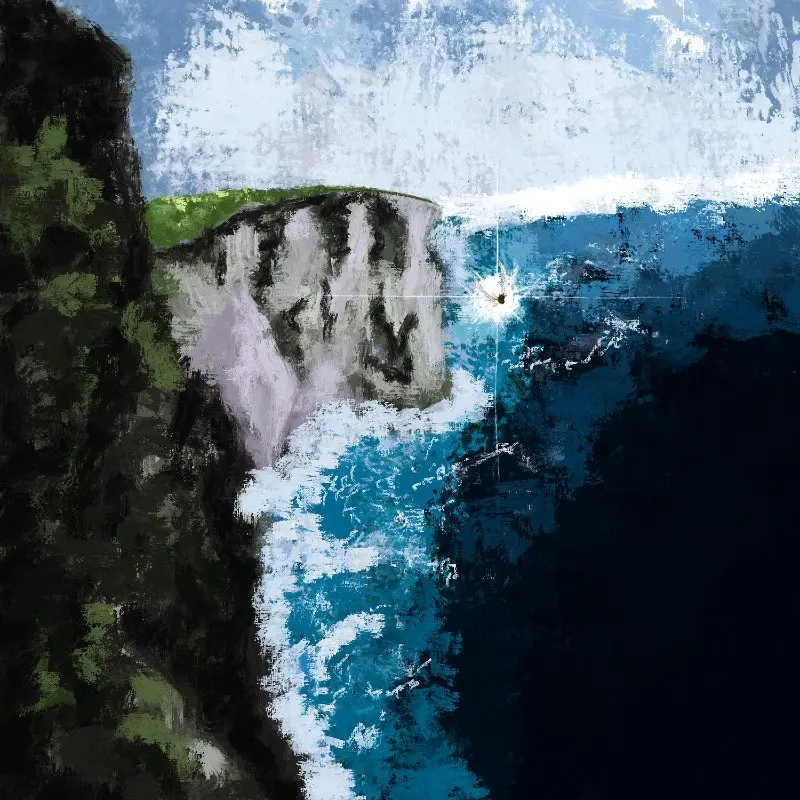 une personne saute d’une falaise, mais ne peut tomber, car elle a des ailes qui la font reprendre son envol.