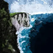 une personne saute de la falaise et reprend son envol avec des ailes.