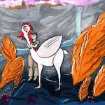 Illustration numérique d'un volatile fantastique géant.