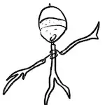 Illustration numérique d'un soldat en brindilles.