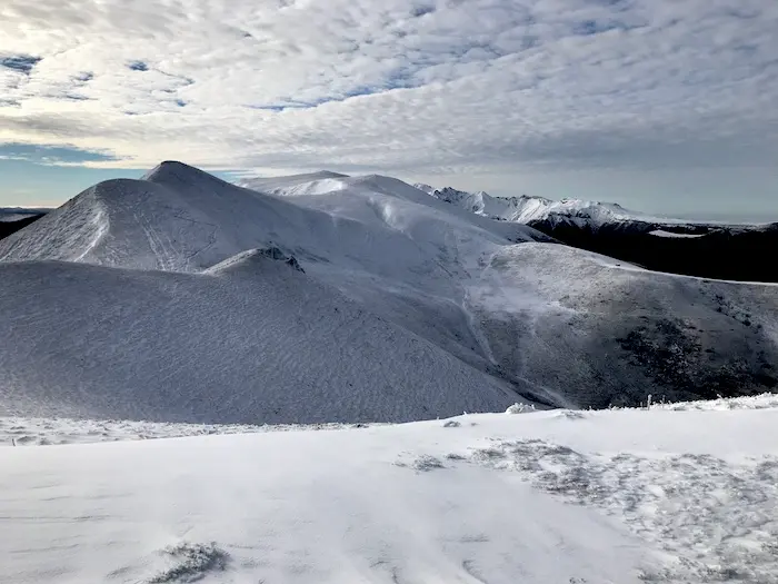Vue panoramique des sommets.