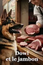 Couverture du texte Dowi et le jambon. Image générée par IA.