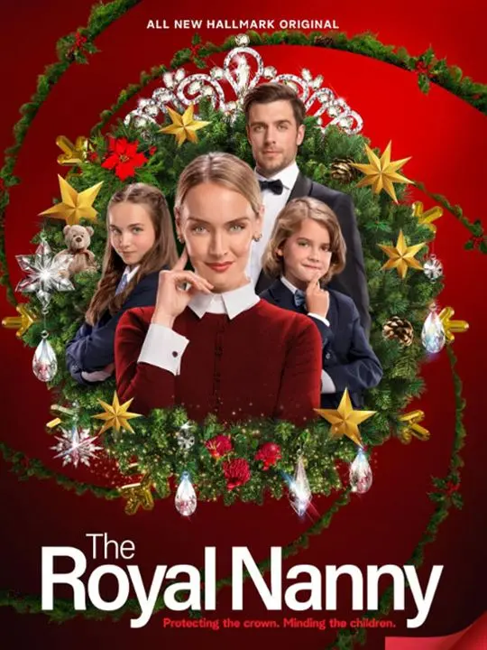 affiche du film représentant les personnages dans une couronne de Noël.