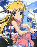 Peinture acrylique sur toile représentant le personnage de l'animé Air.