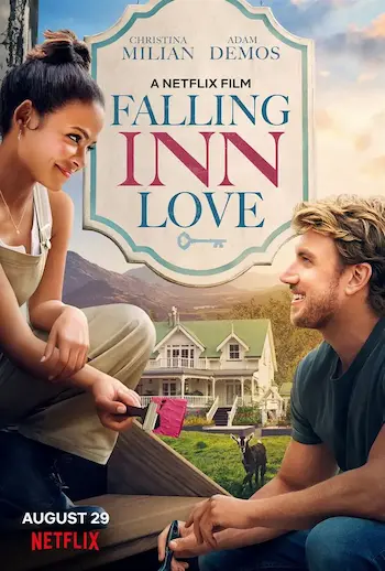 Couverture du film représentant les deux protagonistes en tnue de bricolage devant le manoir.