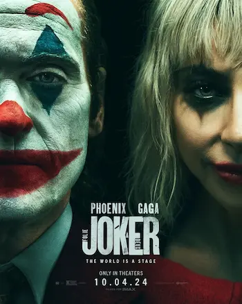 Affiche du film représentant les portraits du Joker et d'Harley Quinn.