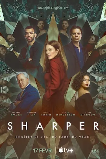 Affiche du film représentant les personnages dans des figures géométriques complexes.