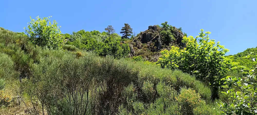 Vue sur les monts d'Ardèche.