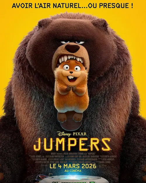 Affiche du film Jumpers représentant un castor.