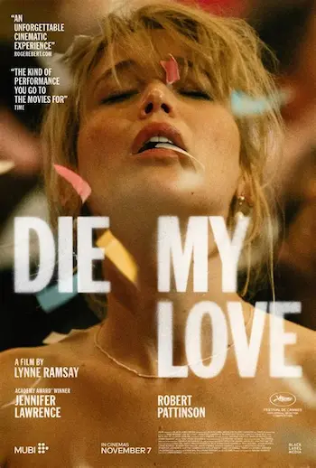 Affiche du film Die my love représentant une femme qui danse.