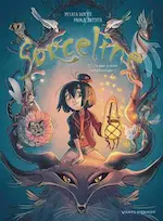 Couverture de la BD Sorceline représentant une jeune fille dans un univers magique, en dessin.