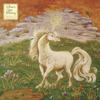 Pochette de l’album représentant une licorne dans une prairie.