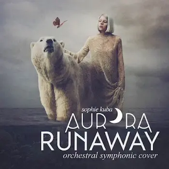 Pochette de l’album représentant une femme, Aurora, avec un ours polaire.